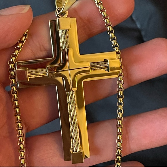 Cross Necklace for Men - Picture 3 of 7